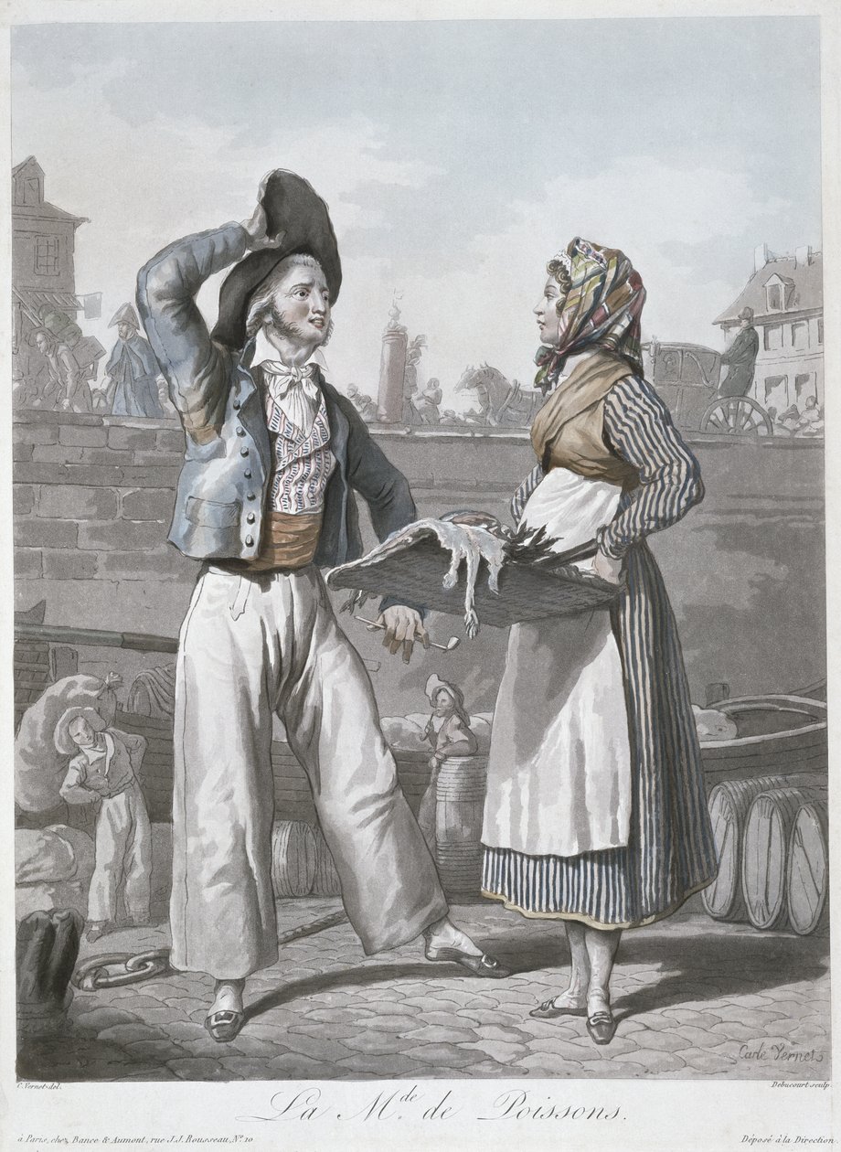 Prodejce ryb od Antoine Charles Horace Vernet
