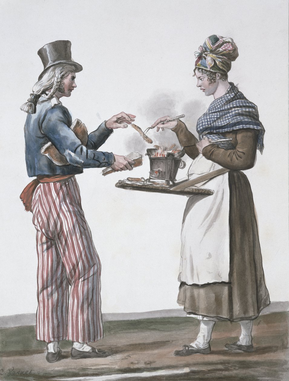 Prodejce klobás od Antoine Charles Horace Vernet