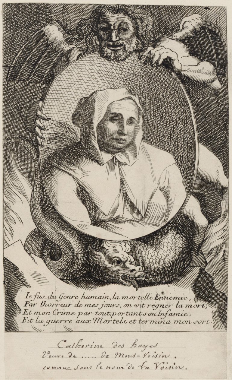 Catherine Deshayes (Monvoisin, známá jako "La Voisin") 1680 od Antoine Coypel