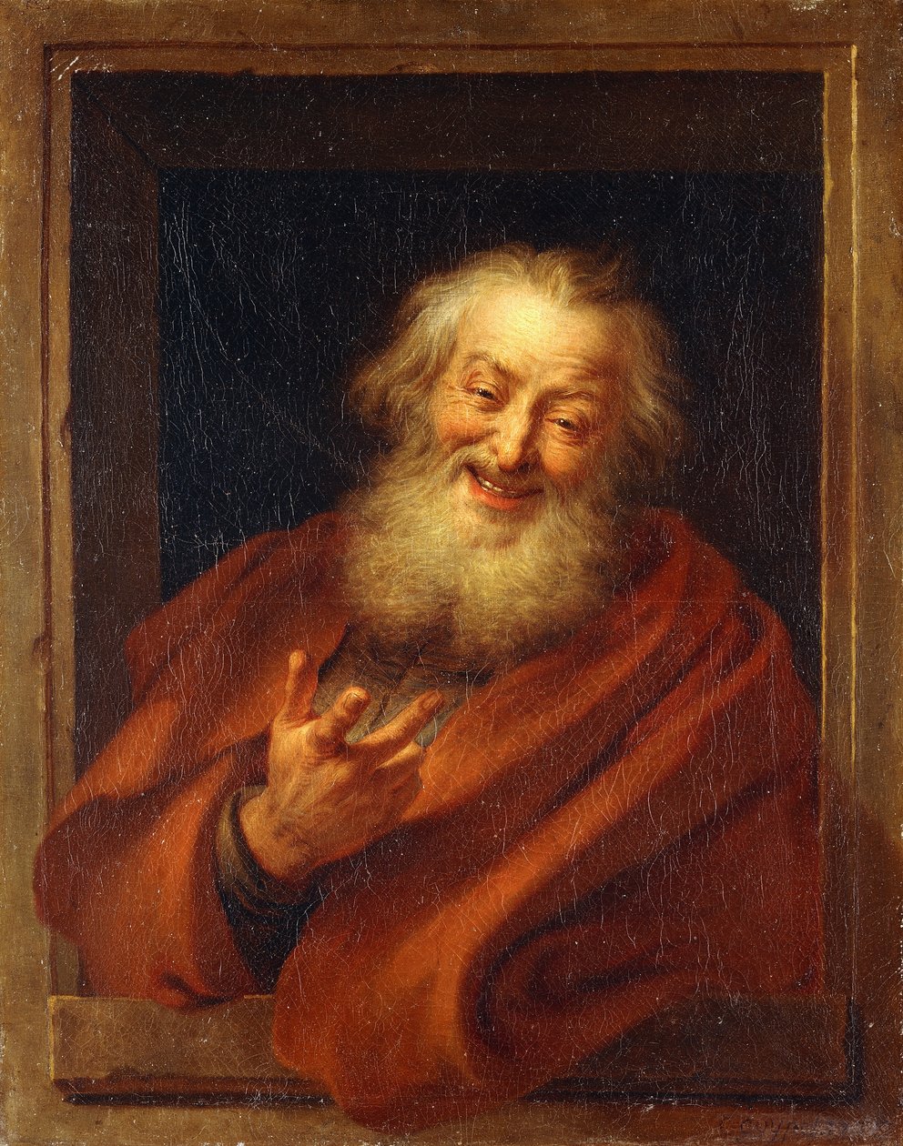 Veselý Democritus od Antoine Coypel