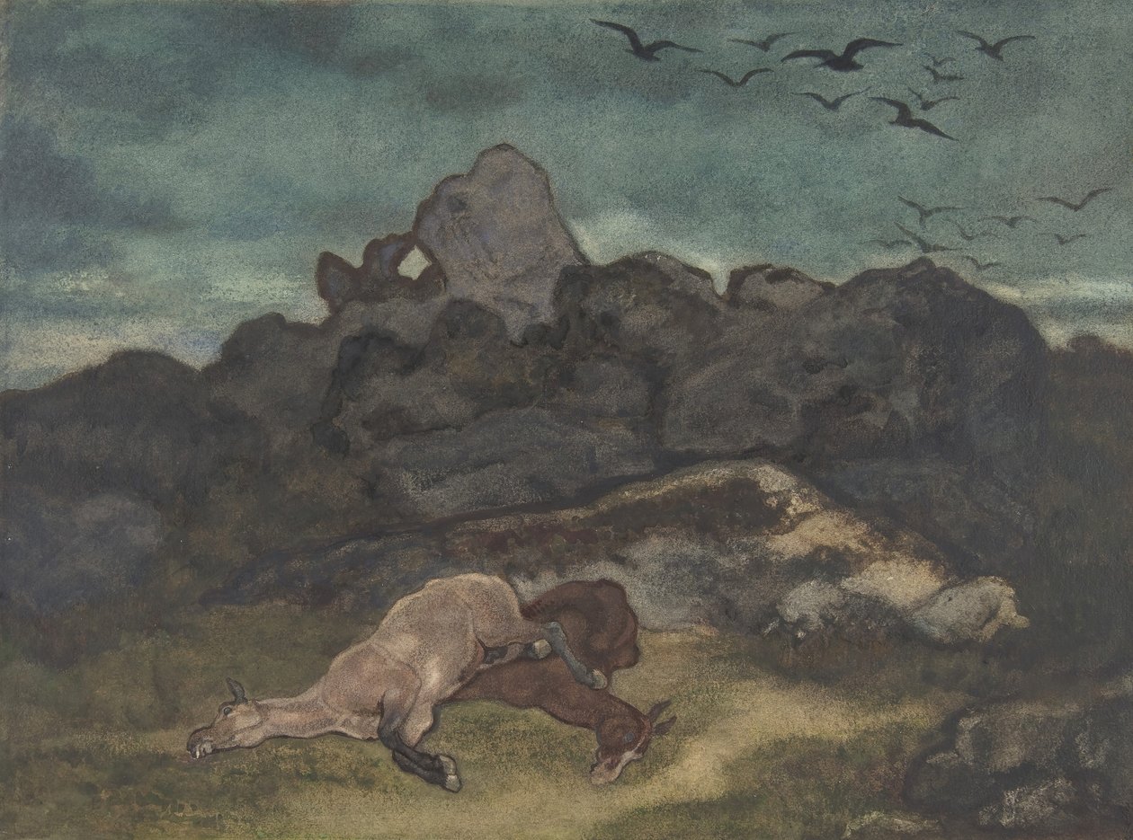 Mrtví koně, 1810-75. od Antoine Louis Barye