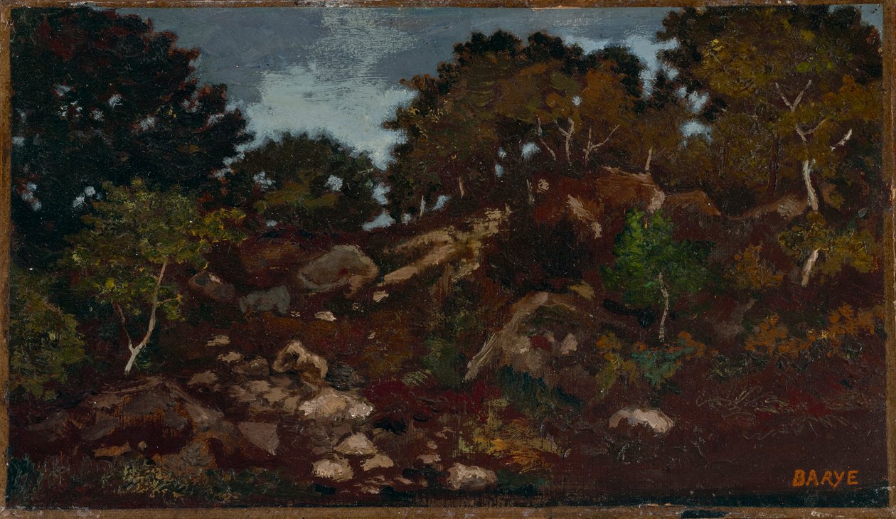 Skály v lese Fontainebleau od Antoine Louis Barye