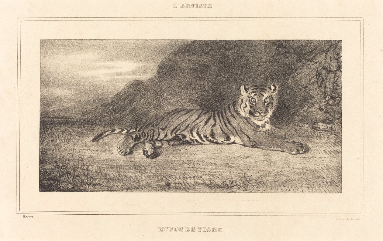 Studie tygra. od Antoine Louis Barye