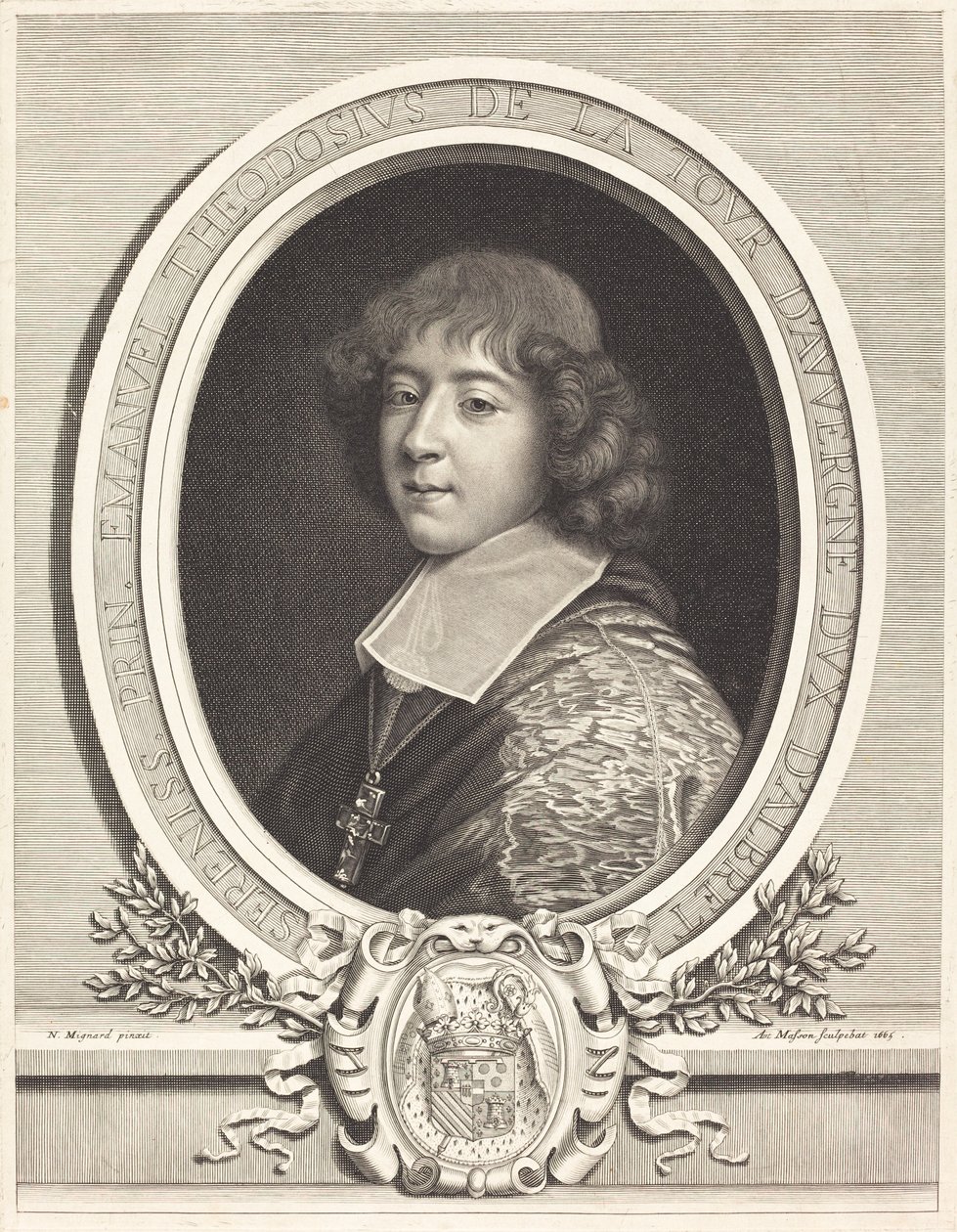 Kardinál z Bouillonu od Antoine Masson after Nicolas Mignard