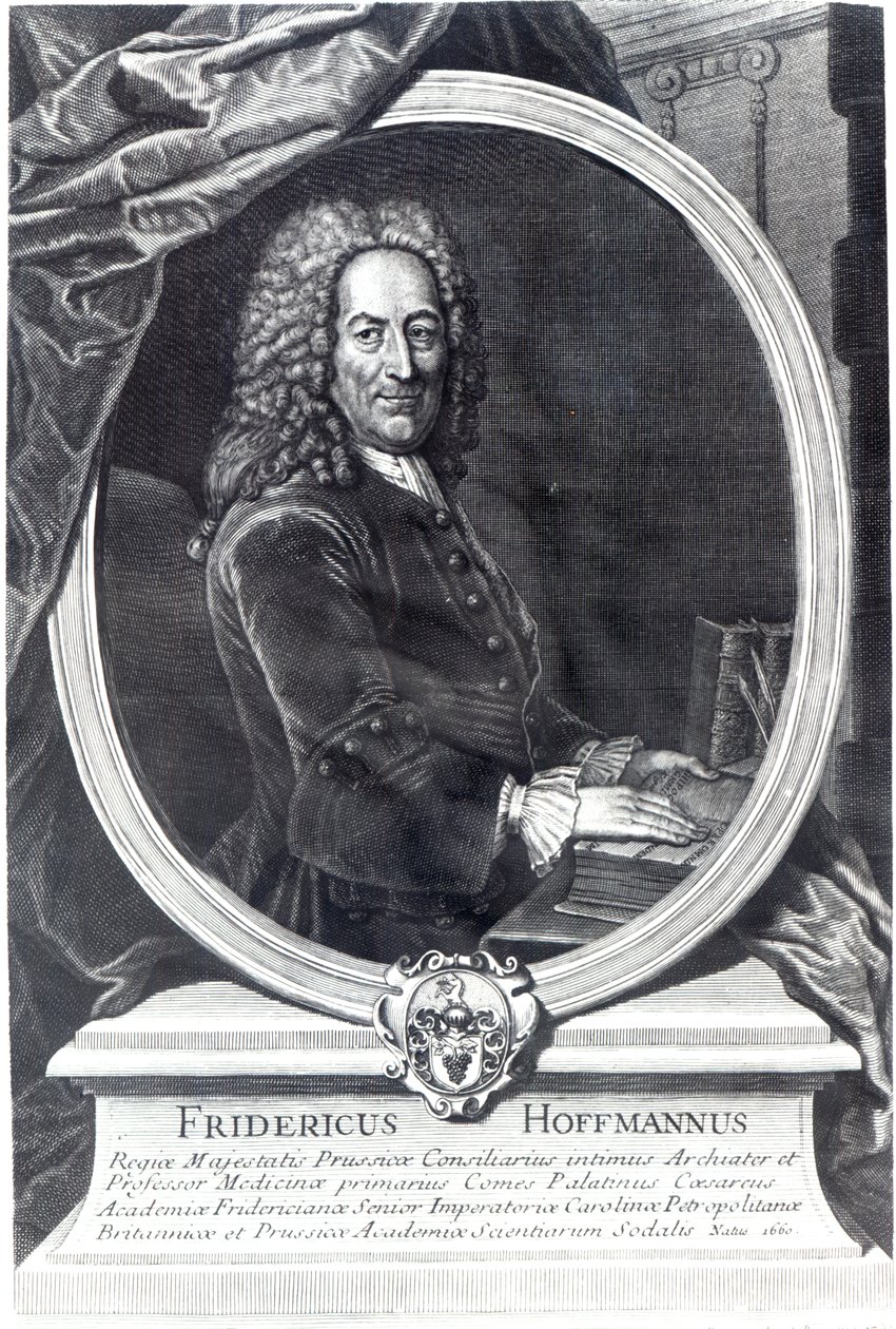 Friedrich Hoffmann, vyryl F.G. Wolffgang, 1735 od Antoine Pesne