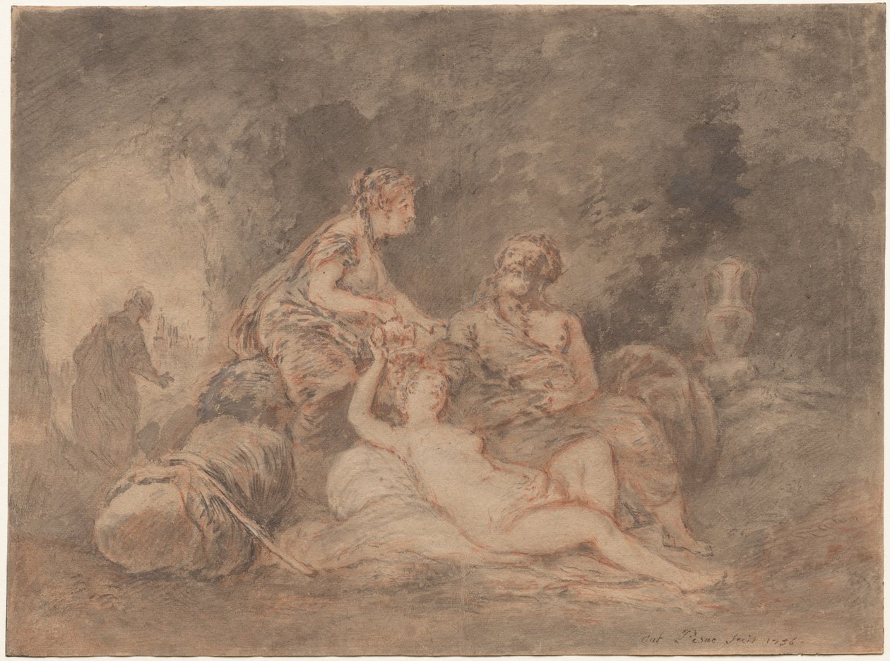 Lot a jeho dcery, 1756. od Antoine Pesne