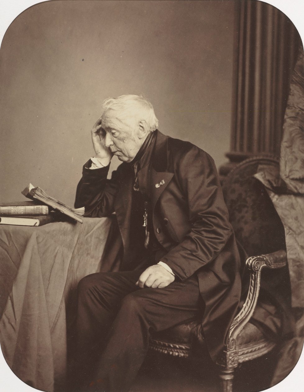 Neznámý muž hlídající, c. 1860. od Antoine Samuel Adam Salomon