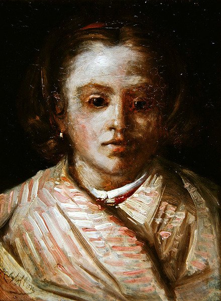 Portrét dítěte od Antoine Vollon