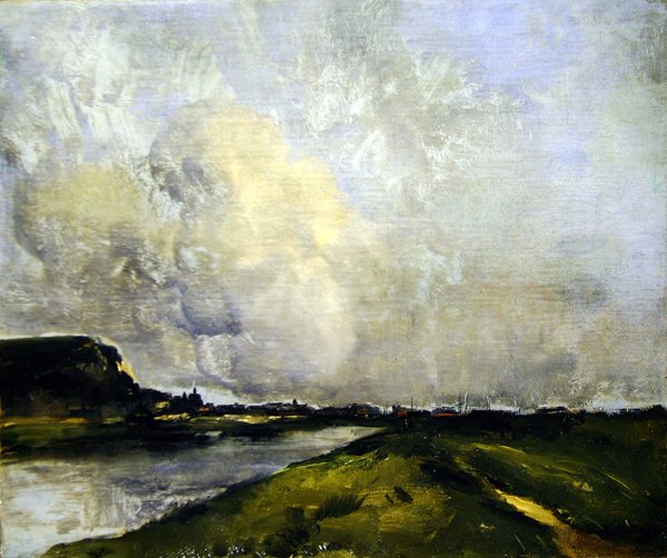 Břeh řeky (olej na plátně) od Antoine Vollon