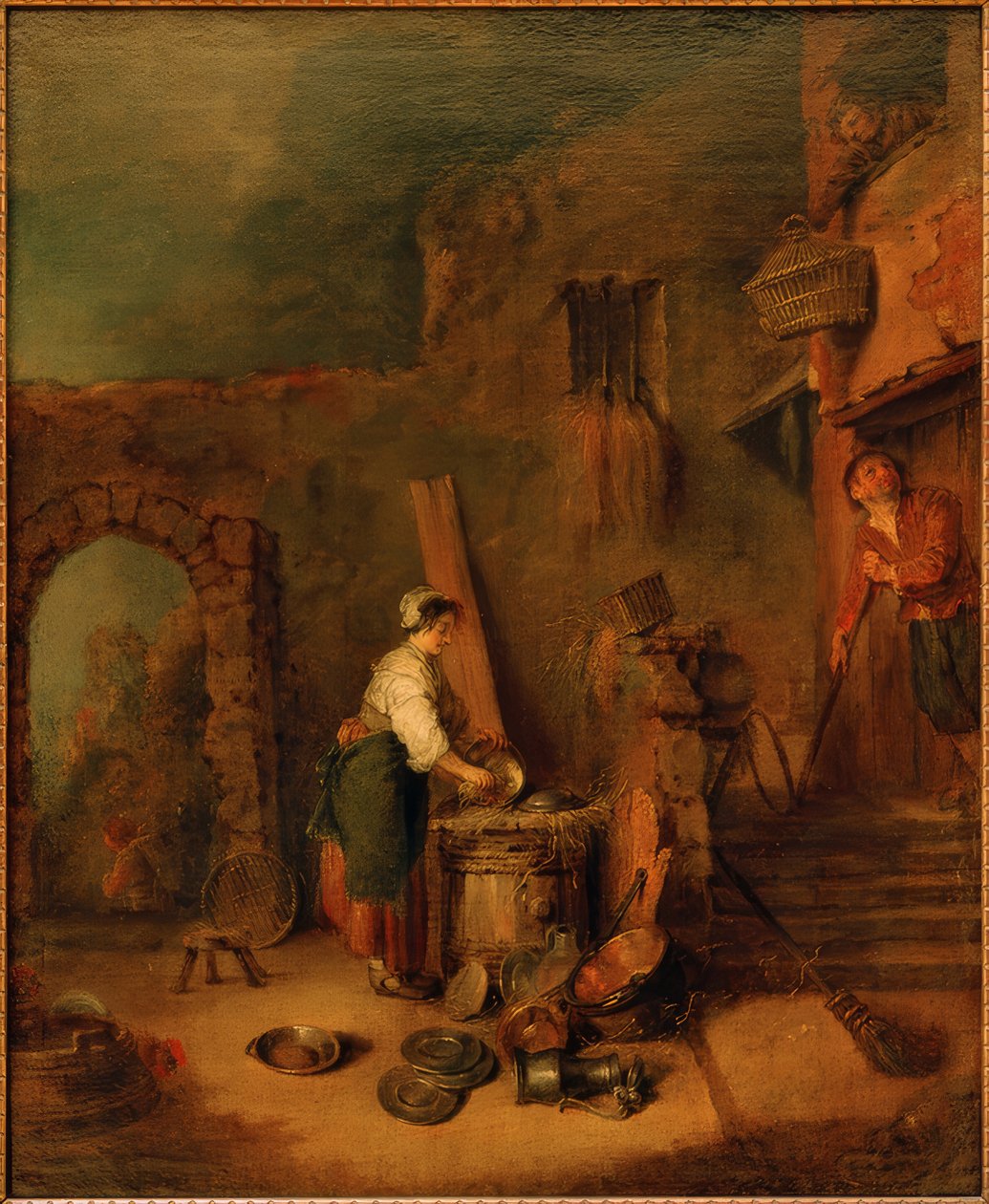 Měděná veverka (Kuchařka) od Antoine Watteau