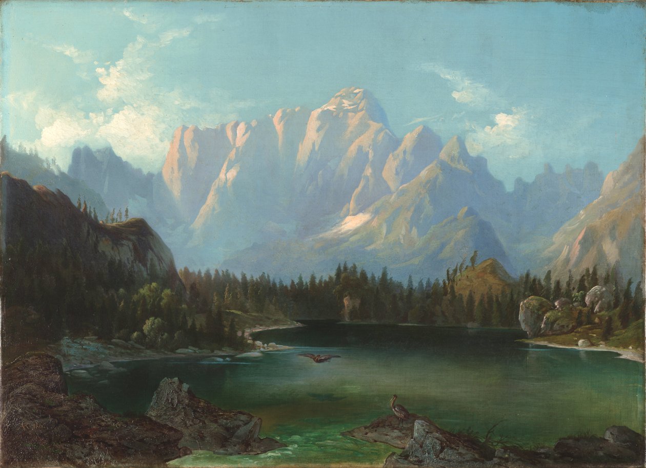 Jezero pod Mangartem od Anton Karinger
