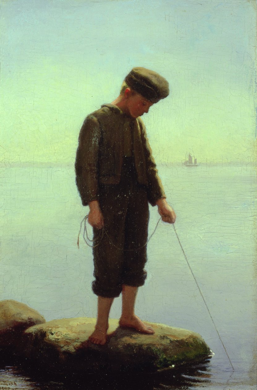 Mladý rybář od Anton Laurids Johannes Dorph