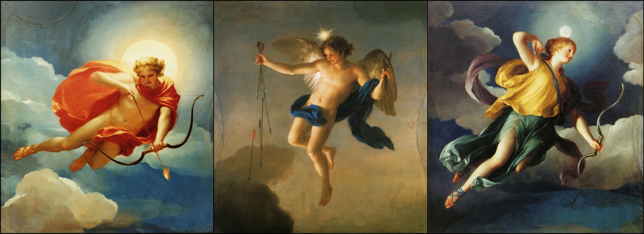 Personifikace tří částí dne v řecké mytologii od Anton Raphael Mengs