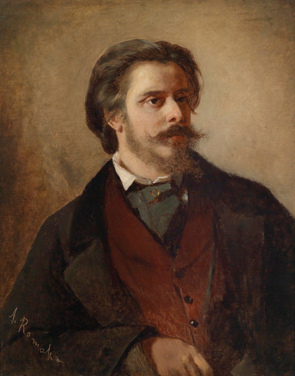 Portrét malíře Bertholda Windera (1833–1888) od Anton Romako