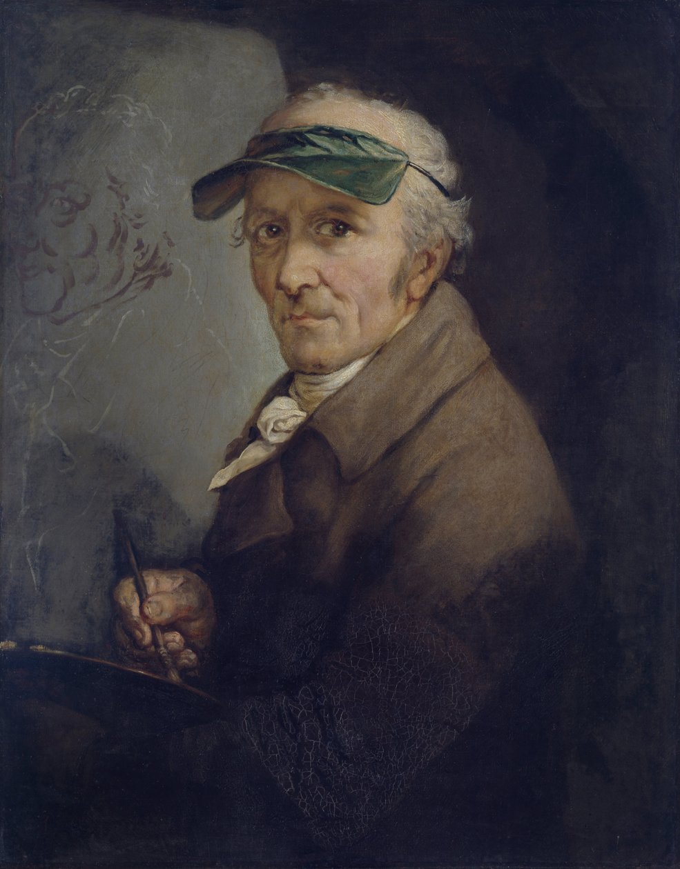 Autoportrét se stíněním očí, 1813 od Anton Graff