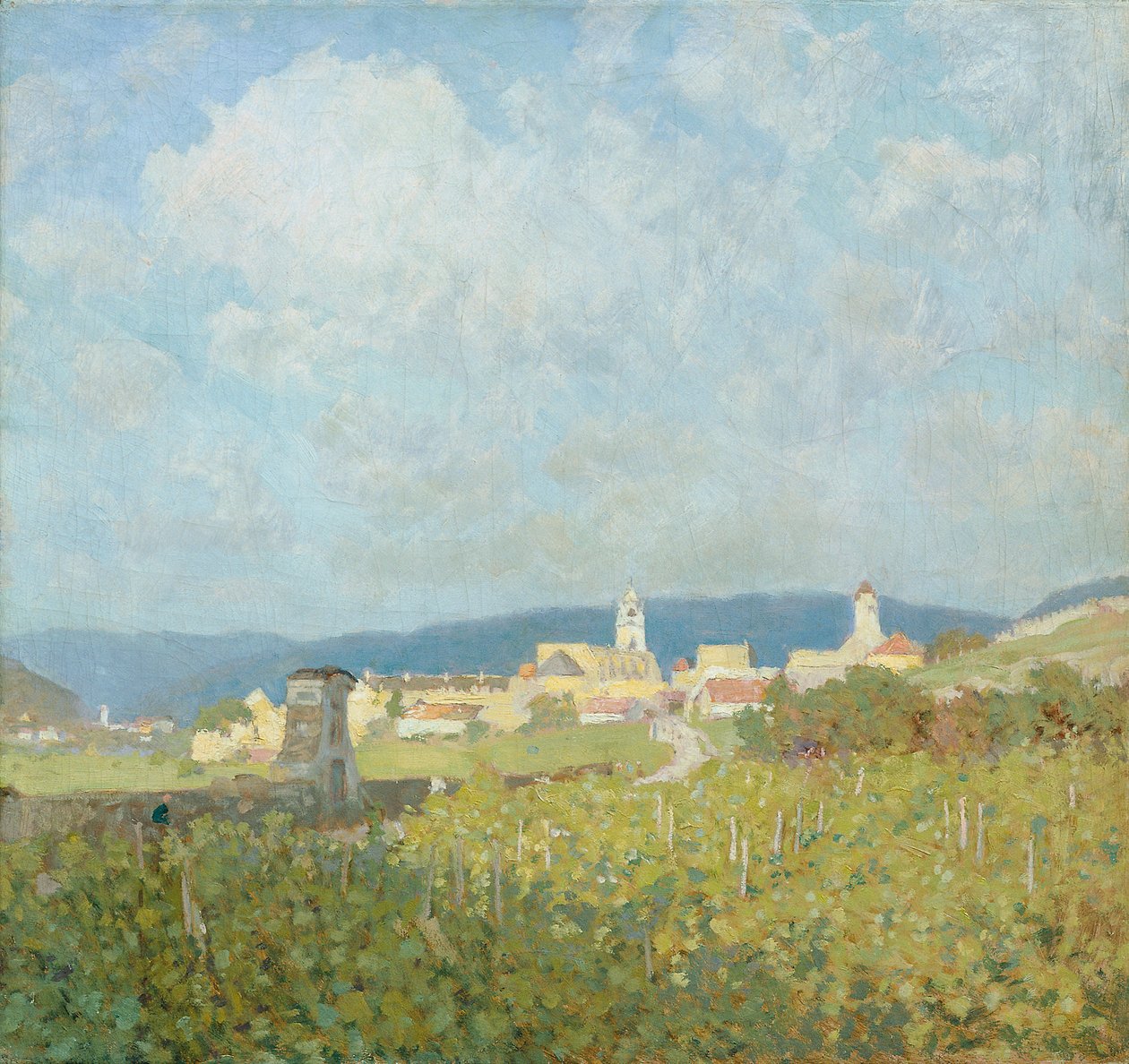 Durnstein ve Wachau od Anton Hans Karlinsky