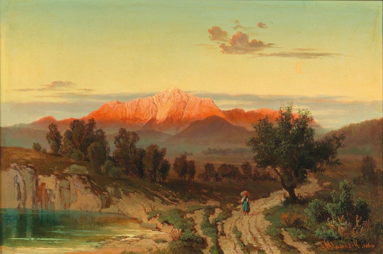 Západ slunce nad Hoher Göllem od Anton Hlavacek
