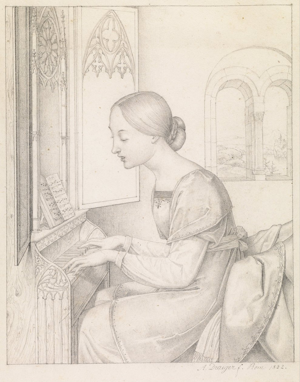 Svatá Cecílie od Anton Josef Dräger