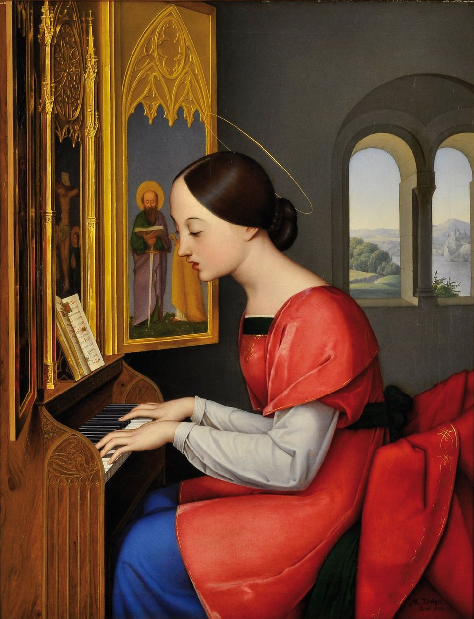 Svatá Cecílie, 1823 od Anton Josef Dräger