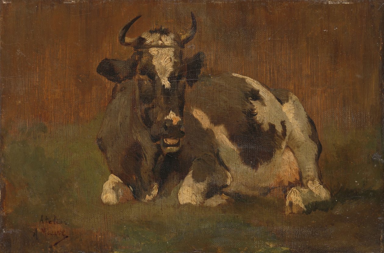 Ležící kráva od Anton Mauve