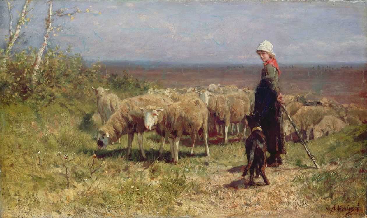 Pastýřka (olej na plátně) od Anton Mauve