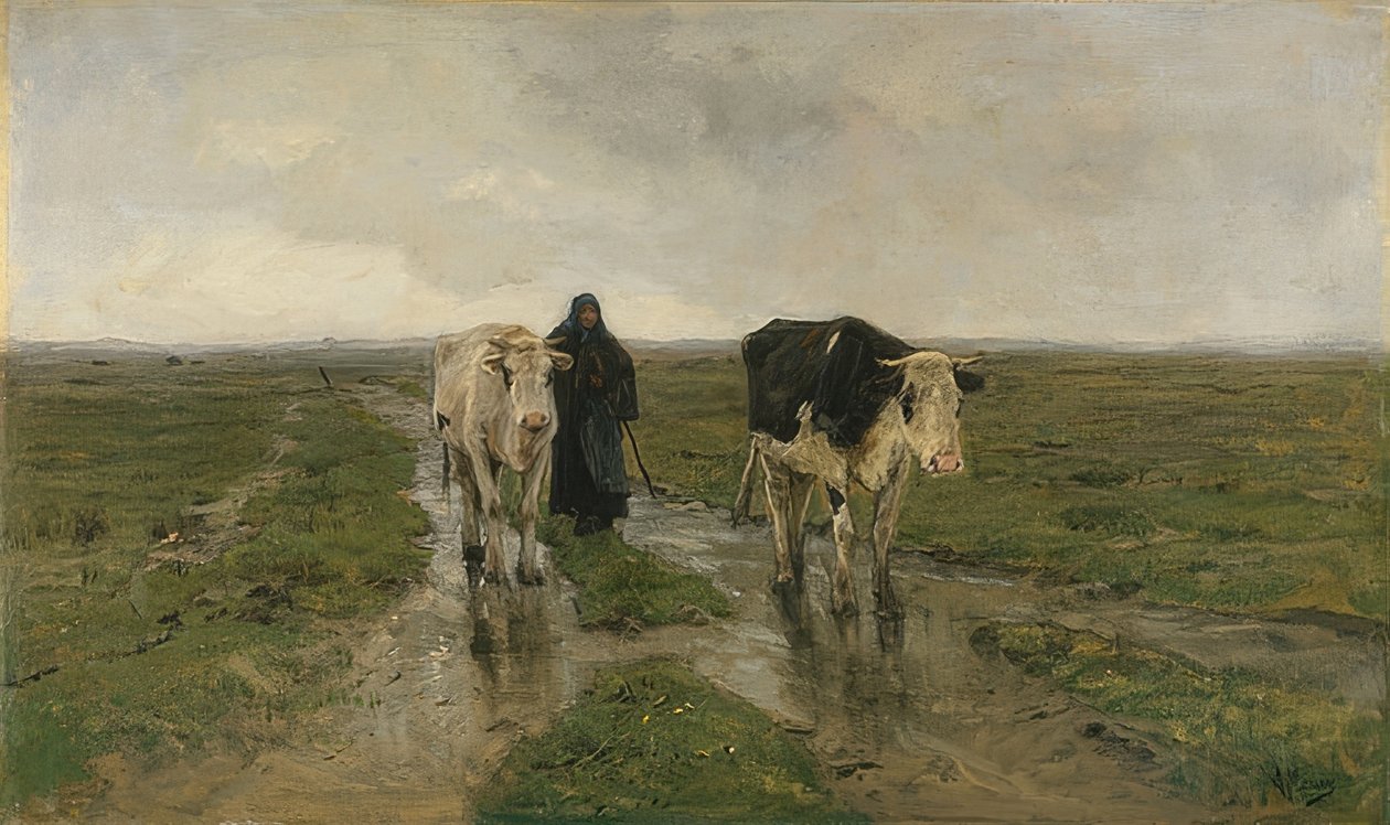 Pastva. Pravděpodobně 80. léta 19. století od Anton Mauve