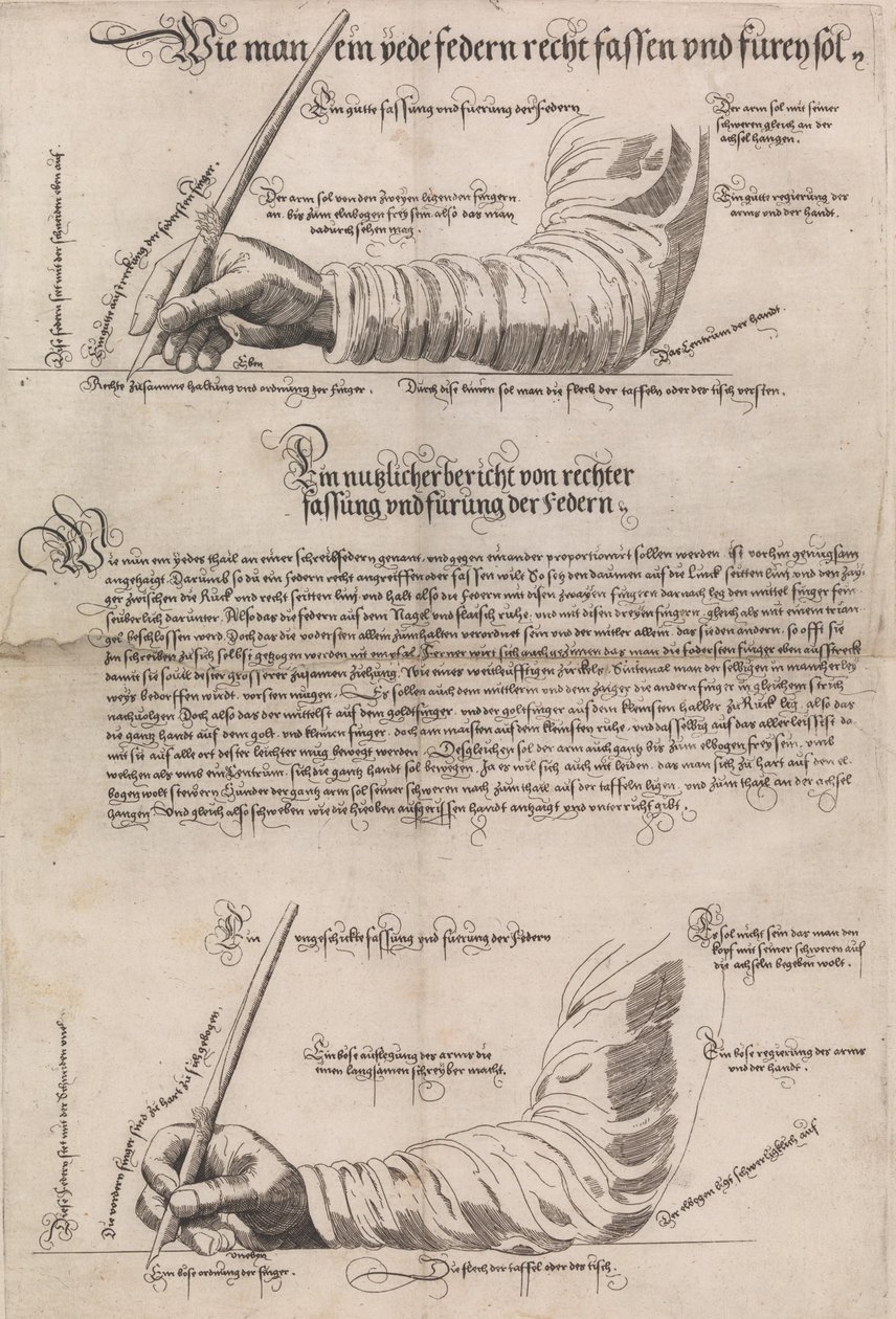 Schreibkunst Umění psát, 1601, 1631. od Anton Neudörffer