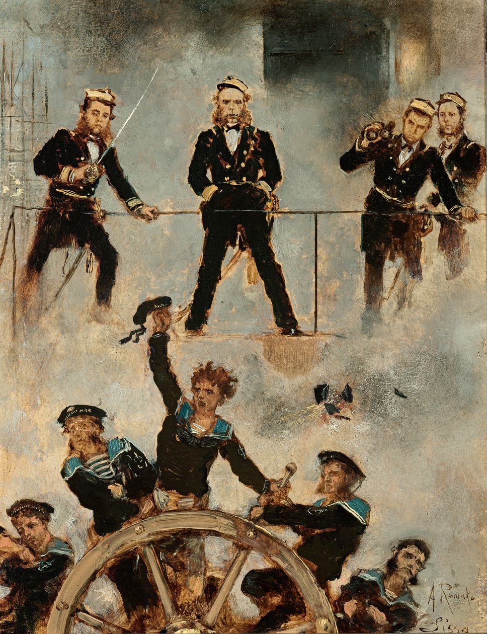 Tegetthoff v námořní bitvě u Lissa II od Anton Romako