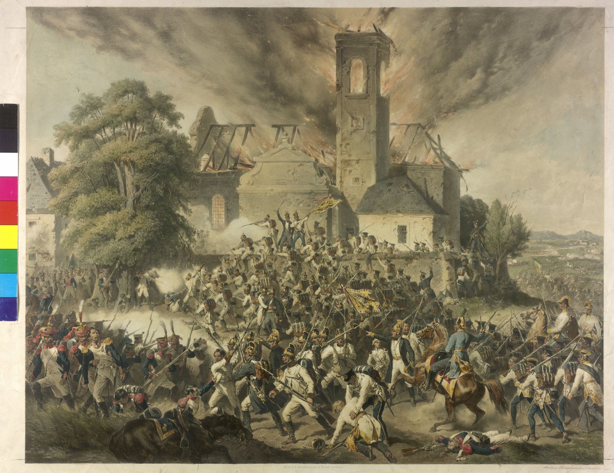 Bitva u Aspern 1809 od Anton Strassgschwandtner
