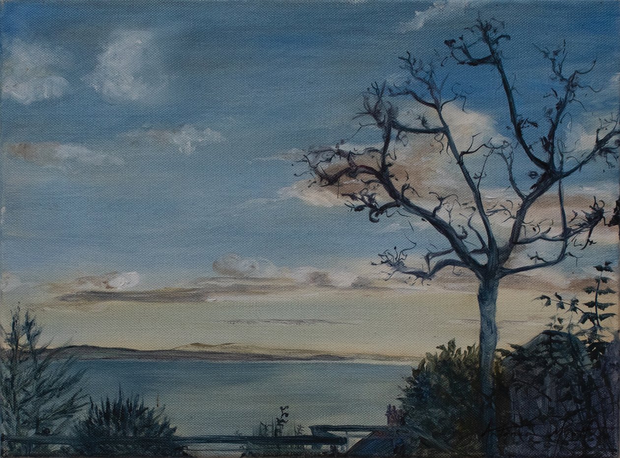 Ditcheat Hill, Somerset, 2019 (öljy kankaalle) od Antonia Myatt