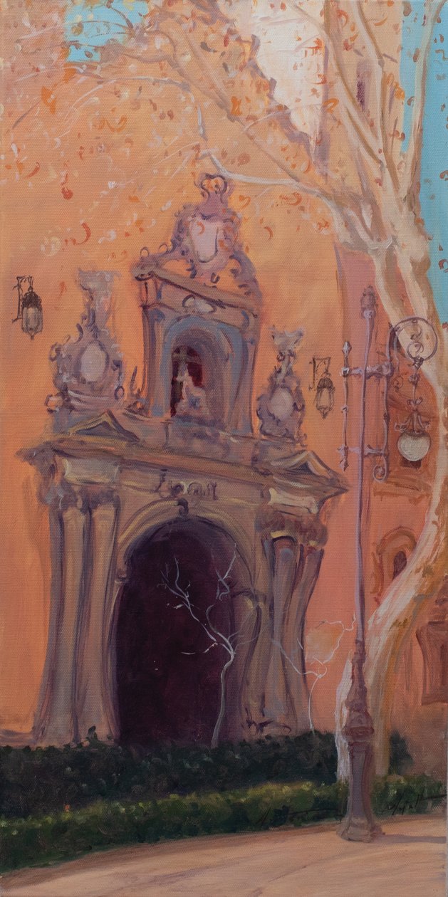 Granada Door, 2016 (olej na plátně) od Antonia Myatt