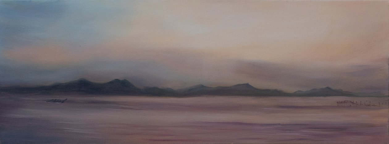 Thajsko, Rybářské sítě, 2015 (olej na plátně) od Antonia Myatt