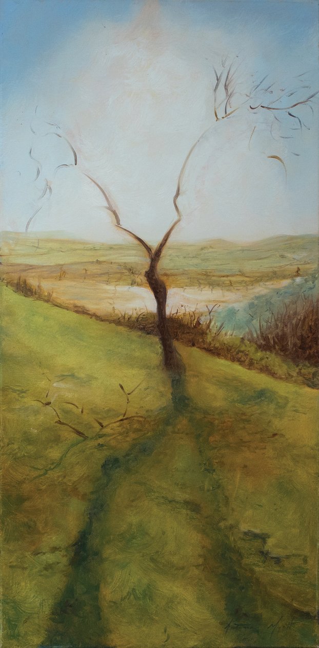 The kissing tree, 2013 (olej na plátně) od Antonia Myatt