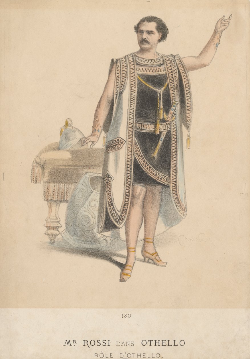 Pan Rossi jako Othello od Antonin Marie Chatiniere