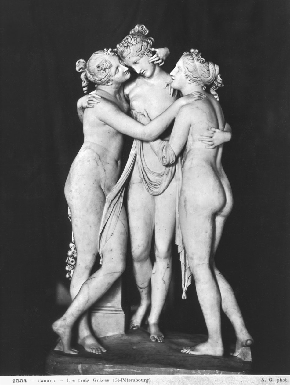 Tři Grácie, 1812-16 (mramor) (viz také 266965 a 266966) od Antonio Canova