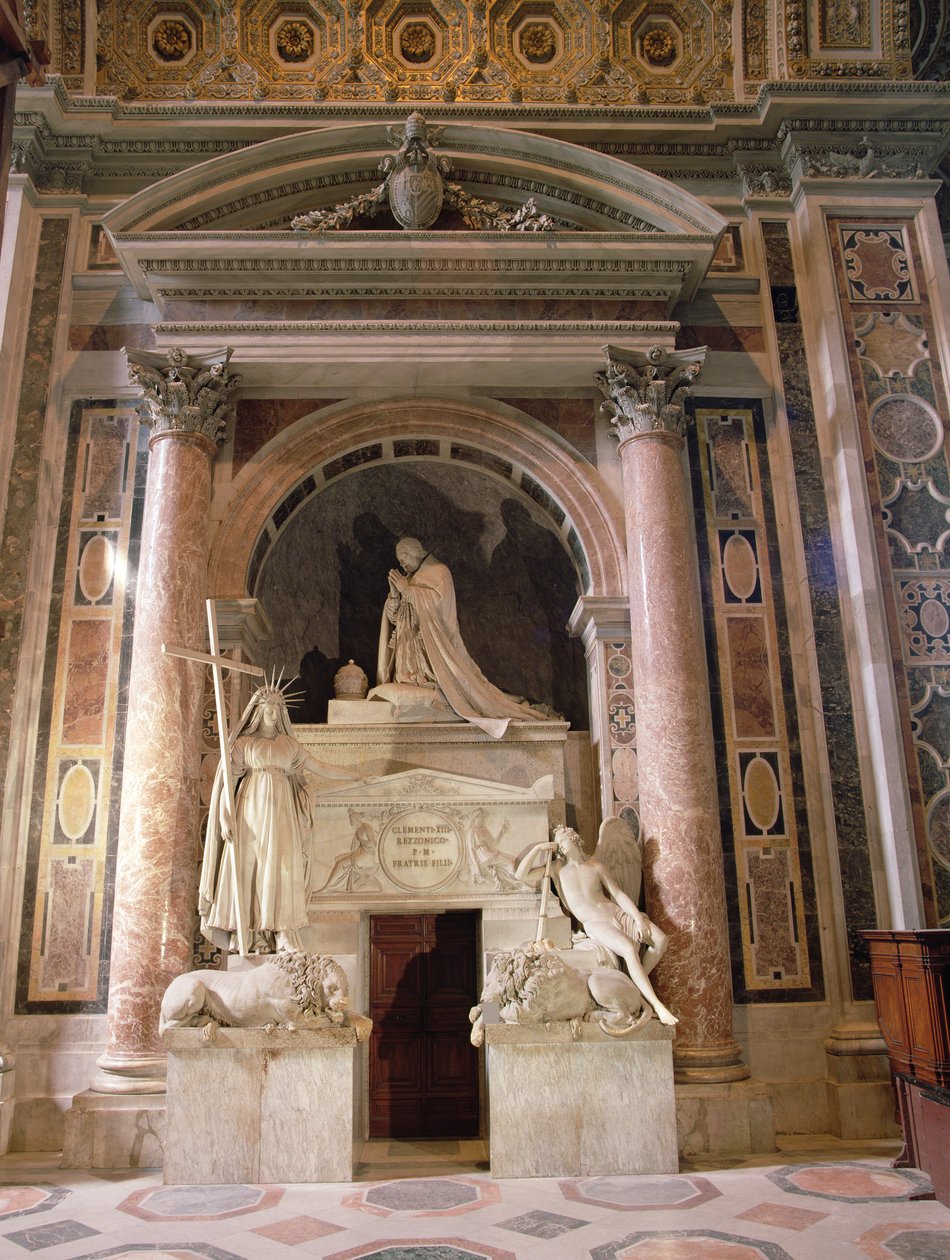 Hrob papeže Klementa XIII. (1693-1769), 1783-92 (mramor) od Antonio Canova