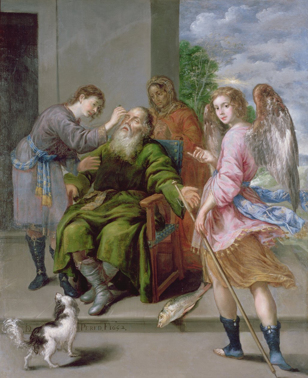 Tobiáš vrací otci zrak, 1652 od Antonio Pereda y Salgado