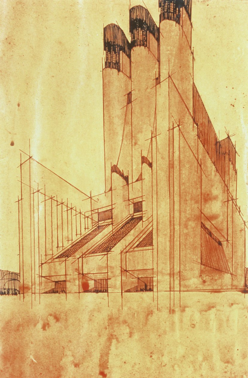 Studie pro budovu, 1913 od Antonio SantElia