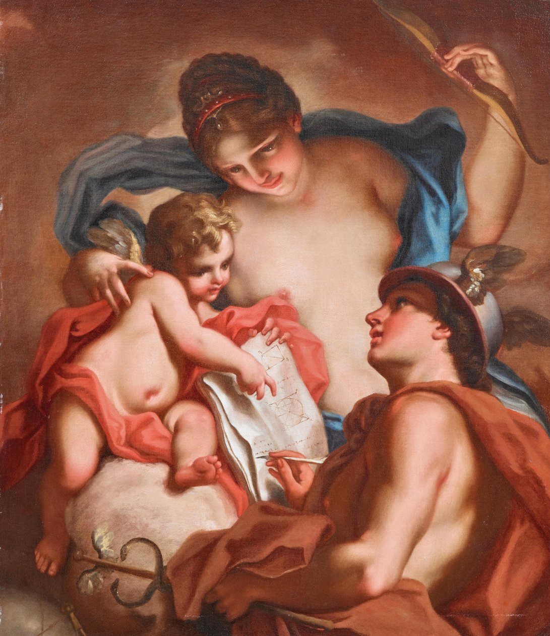 Venuše, Merkur a Amor od Antonio Balestra