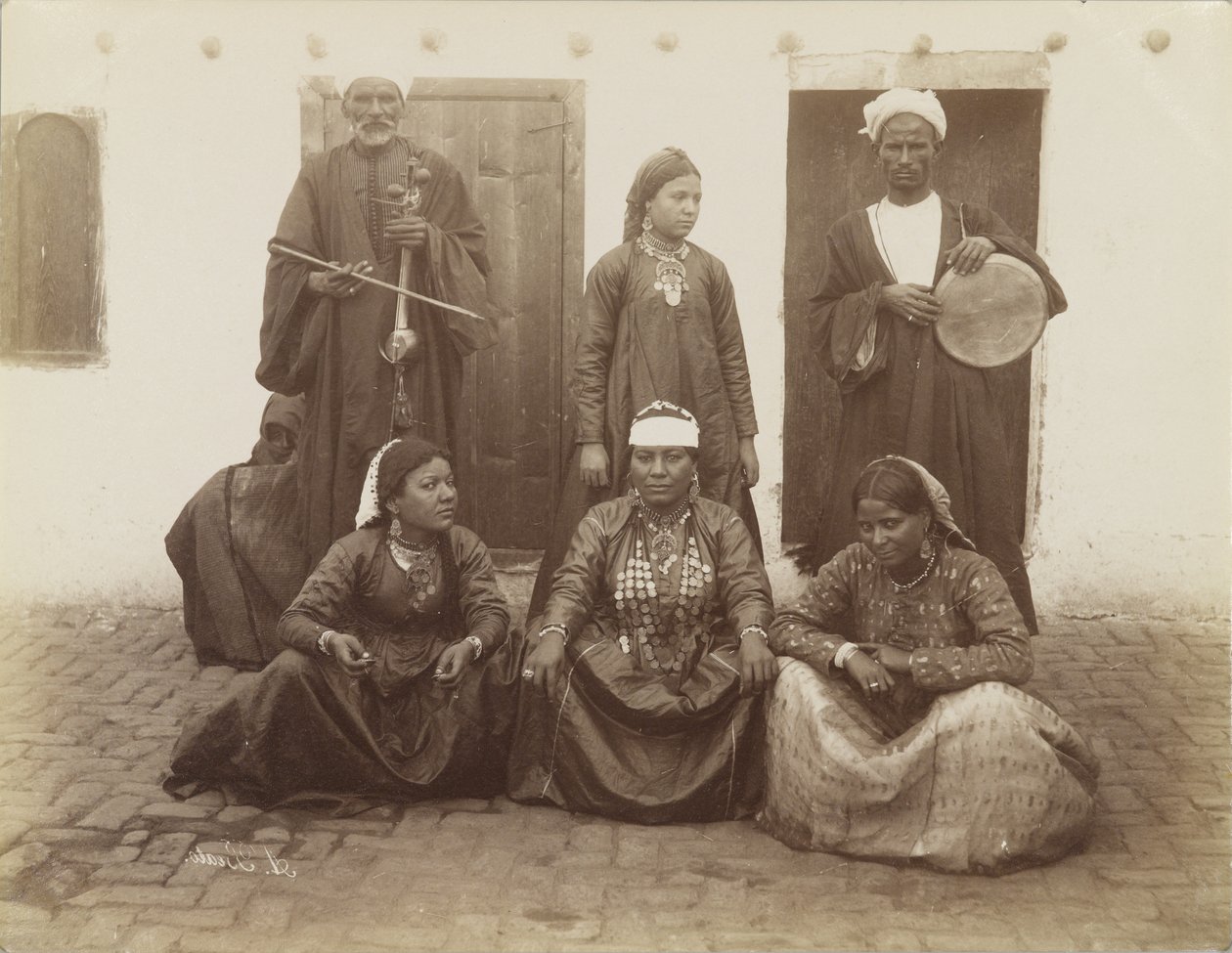 Arabské tanečnice, Egypt od Antonio Beato