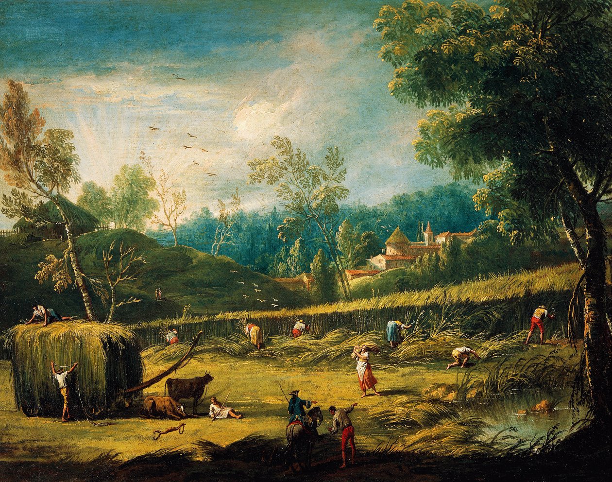 Léto, od Antonia Dizianiho (1737-1797), obraz. od Antonio Diziani