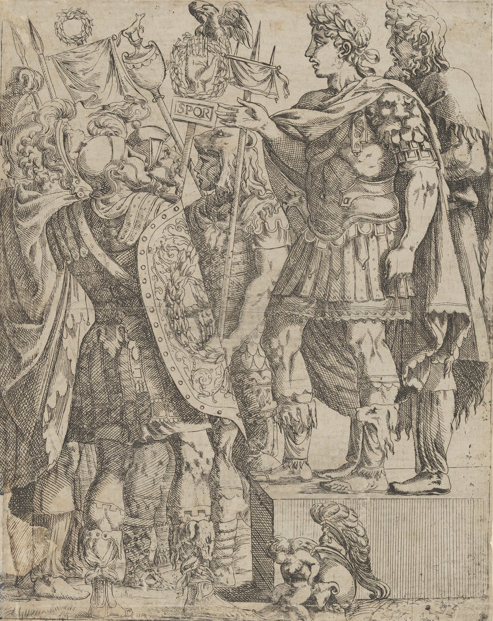 Císař oslovuje své vojáky, ca. 1542-45. od Antonio Fantuzzi
