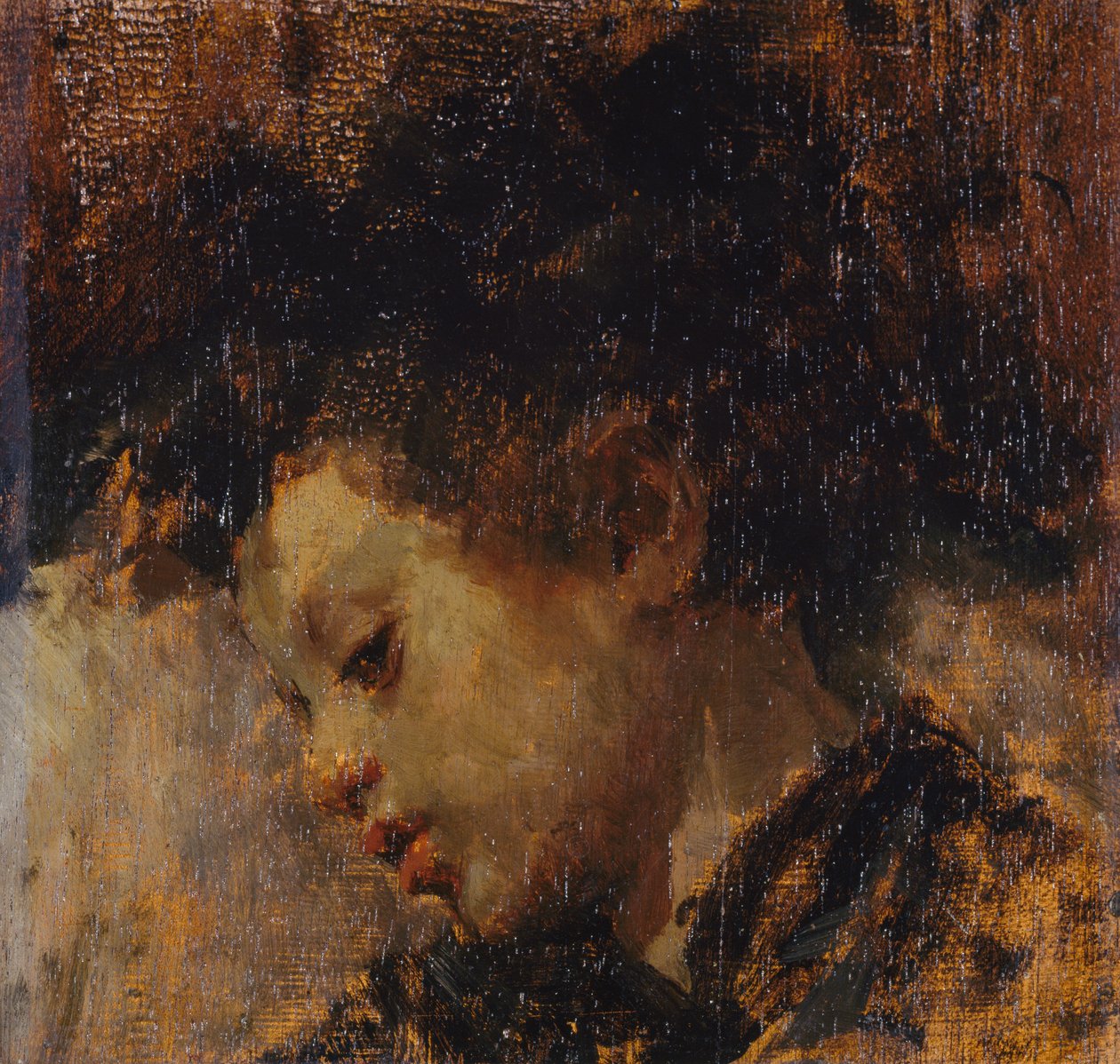 Nemocný chlapec od Antonio Mancini