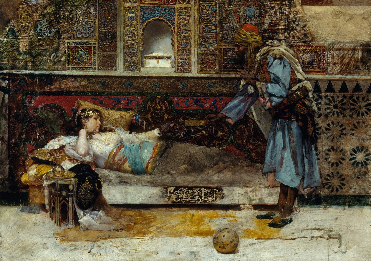 The Sultans Gift, 1885-1886 od Antonio Maria Fabres y Costa