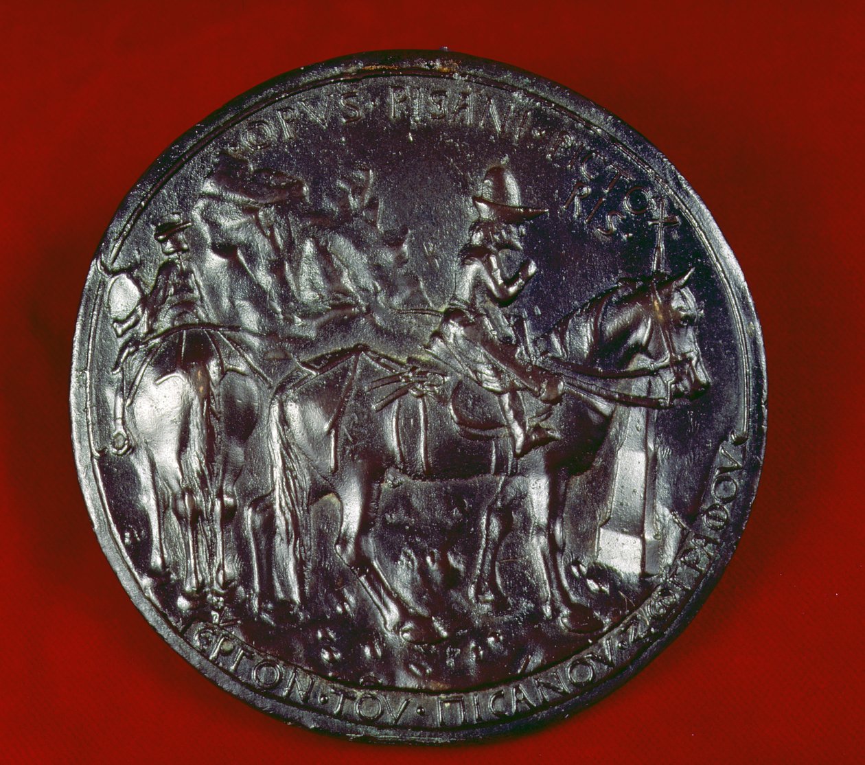 Medaile zobrazující Jana Paleologa VIII. († 1448) (bronzová) od Antonio Pisanello