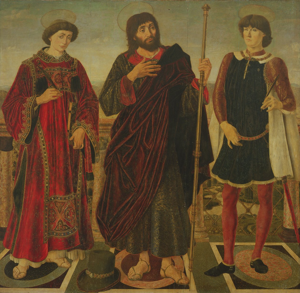 Svatý Vincent, Jakub Větší a Eustace od Antonio Pollaiuolo