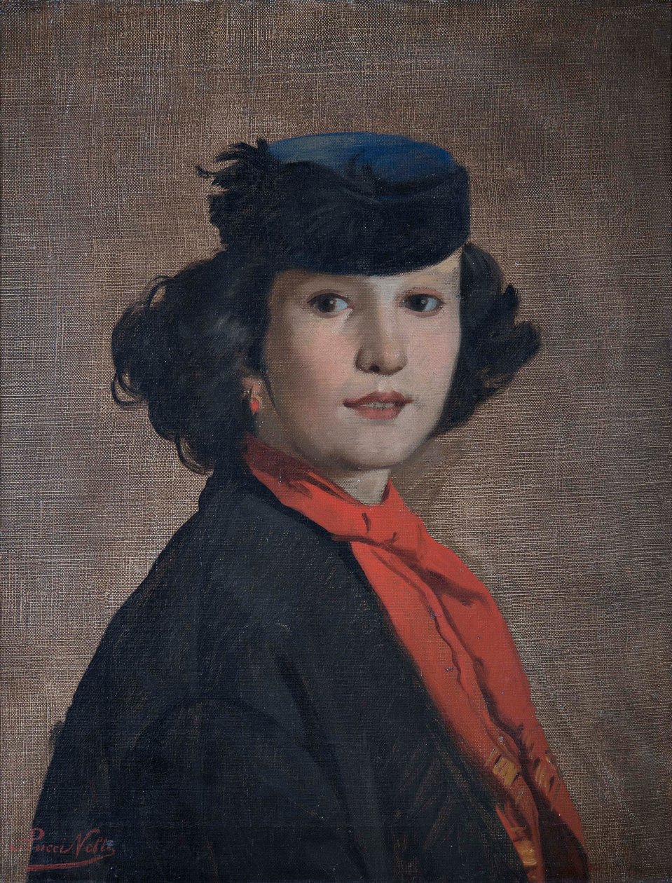 Portrét Neriny Badioli, cca 1866. od Antonio Puccinelli