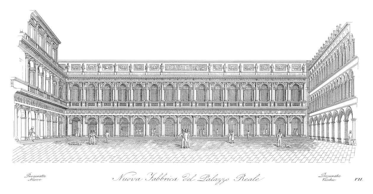 Piazza di San Marco v Benátkách od Antonio Quadri