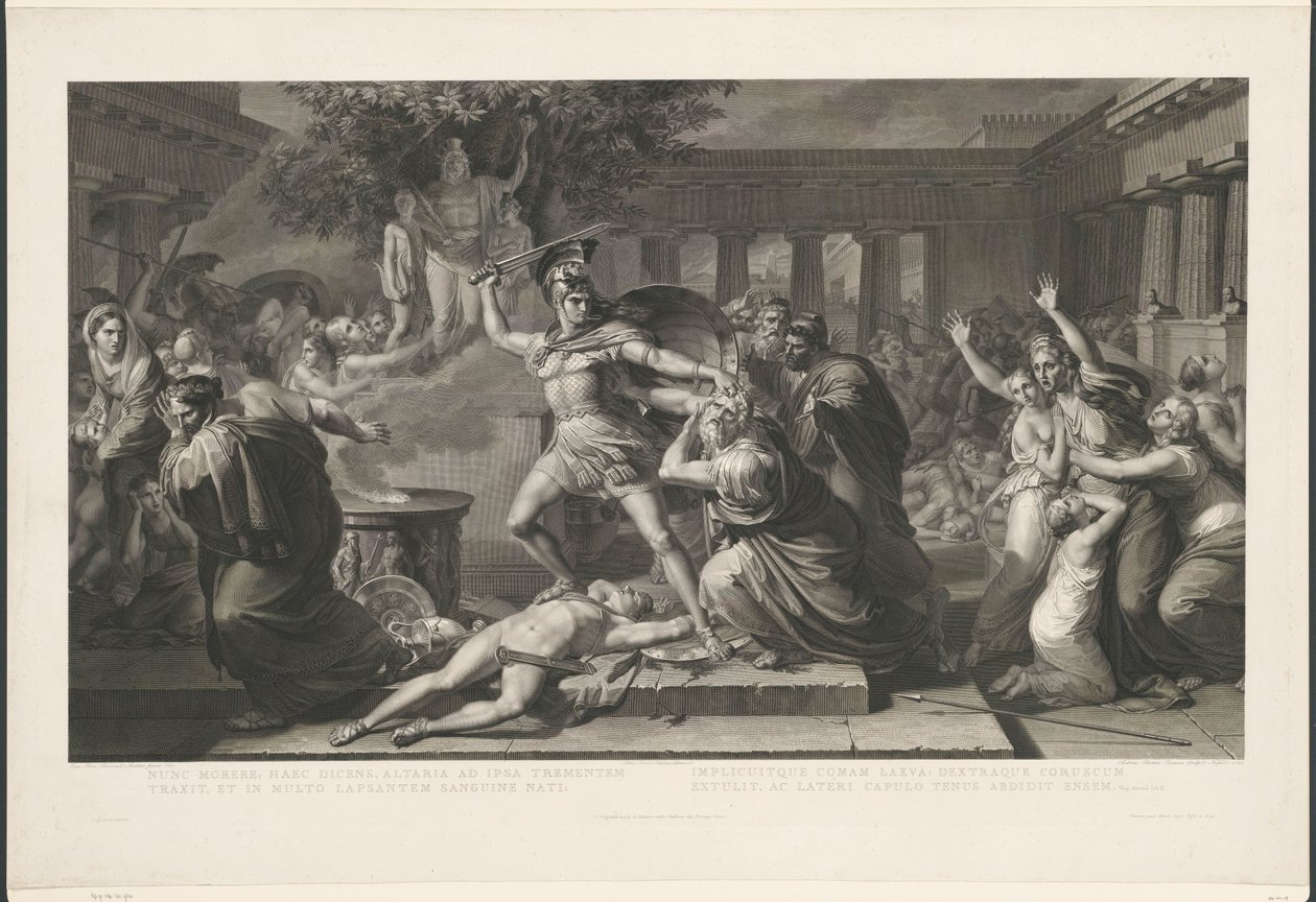 Dood van Priam od Antonio Ricciani