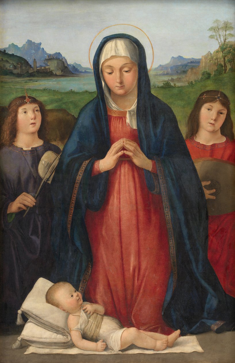 Ježíš Kristus uctívaný Marií od Antonio Solario